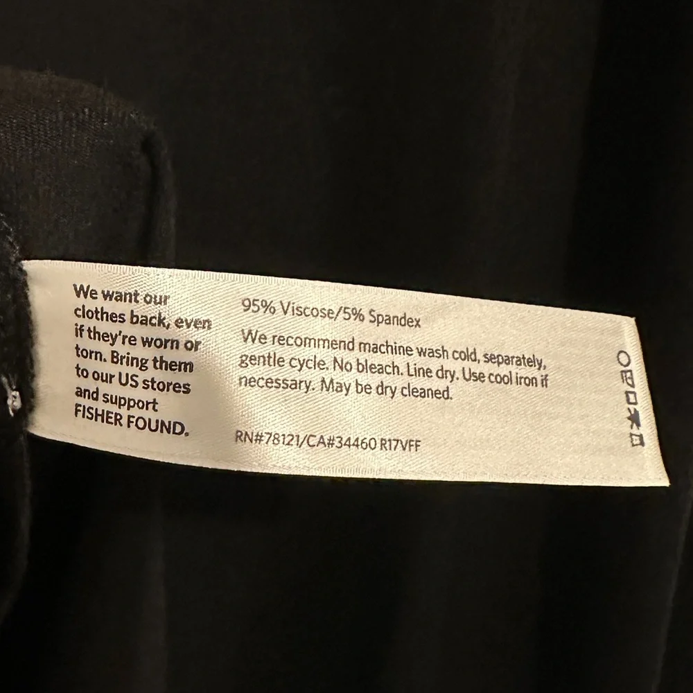 Eileen Fisher Black Jersey Knit‎ Tank Dress Size Large